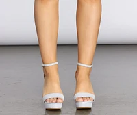 Oh My When U Walk By Glitter Platform Heels