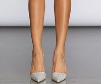 Rhinestone Pointed Toe Pumps