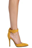 Buckle Down Suede Pumps