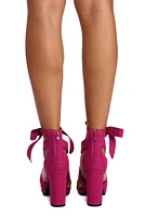 Wrapped Classy Faux Suede Heels