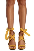 Wrapped Classy Faux Suede Heels