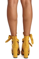 Wrapped Classy Faux Suede Heels