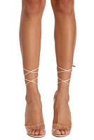 Clear Intentions Faux Suede Heels