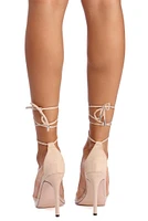 Clear Intentions Faux Suede Heels