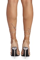 Strapped Stylish Lucite Heels
