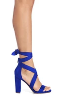 Wrapped Classy Faux Suede Heels