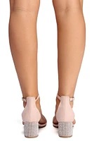 Reign Rhinestone Low Block Heel