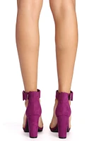 Buckle Up Block Heels