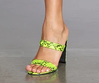 Snake And Slide Mule Heels