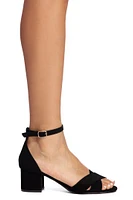 All Crossed Up Block Heels