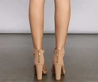 Strut Style Block Heels