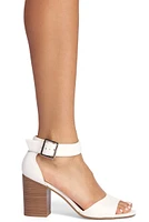 Buckle Up Stacked Heels