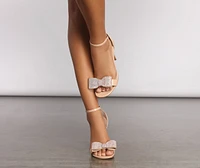Cute And Chic Rhinestone Bow Heels