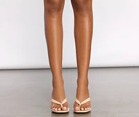 Basic Thong Strap Low Heels