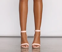 Major Babe Faux Leather Block Heels