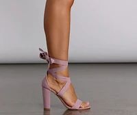 Wrap It Up Lace Heels