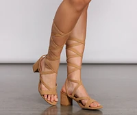 Wrapped Style Block Heel