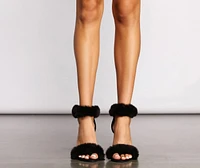 Feeling Extra Faux Fur Stiletto Heel