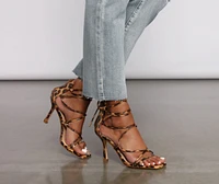 Sassy Leopard Print Square Toe Stiletto Heels