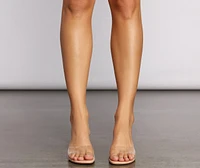Let's Be Clear PVC Patent Faux Leather Mules