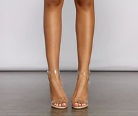 See Me Now Lucite Block Heels