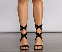 Lace Up Glamour Block Heel
