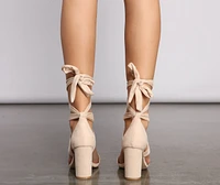 Lace Up Glamour Block Heel