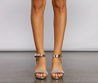 Glam Vibes Chrome Short Stiletto Heels