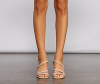 Rhinestone Luxe Faux Suede Stiletto Heels