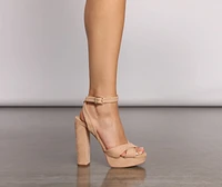 Back to Basics Faux Suede Platform Heels