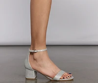Glow Baby Glitter Low Block Heels