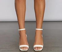 So Sophisticated Quilted Faux Leather Block Heels