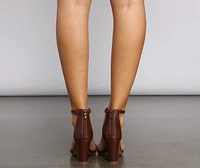 Elevated Style Faux Leather Block Heel