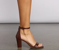 Elevated Style Faux Leather Block Heel