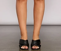 Sleek Style Square Toe Mules