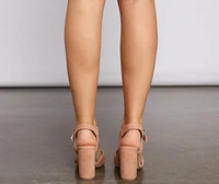 Criss Cross Chic Block Heels