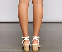 Bohemian Chic Straw Block Heels