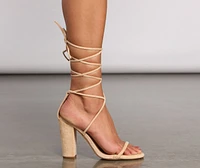 Style Icon Lace Up Block Heels