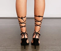 Lady Luxe Lace Up Stiletto Heels