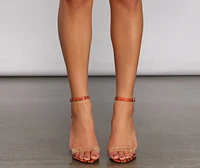 Sassy Style Snake Print Block Heels