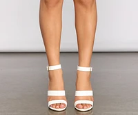 Classic-Chic Strappy Block Heels