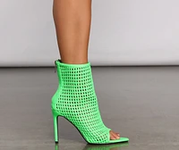 Neon Lights Caged Stiletto Heels