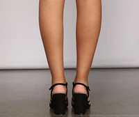 Chic And Strappy Square Toe Block Heels