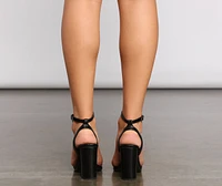 So Sophisticated Quilted Faux Leather Block Heels