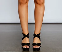 Essential Criss Cross Faux Nubuck Platforms
