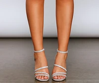 Shine And Glow Rhinestone Block Heels