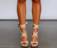 Makin Moves Tie Up Block Heels