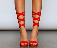 Strut It Lace-Up Stiletto Heels