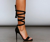 Strut It Lace-Up Stiletto Heels
