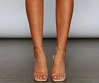 Trendy Babe Lucite Block Heels